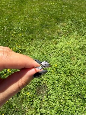 Blue And White Turkish Stainless Steel Evil Eye Adjustable Ring